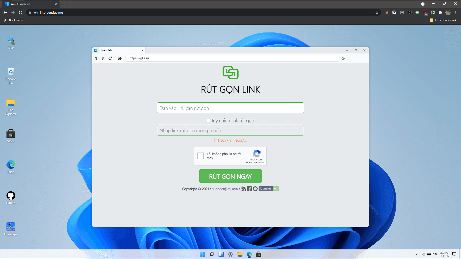 Trải nghiệm Windows 11 từ trình duyệt web