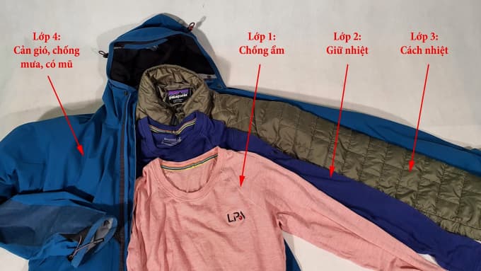 Lý do nên mặc nhiều lớp áo khi leo núi